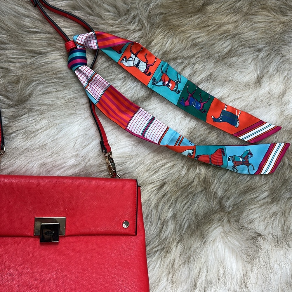Dune London Red Leather Crossbody Bag - Picture 15 of 16